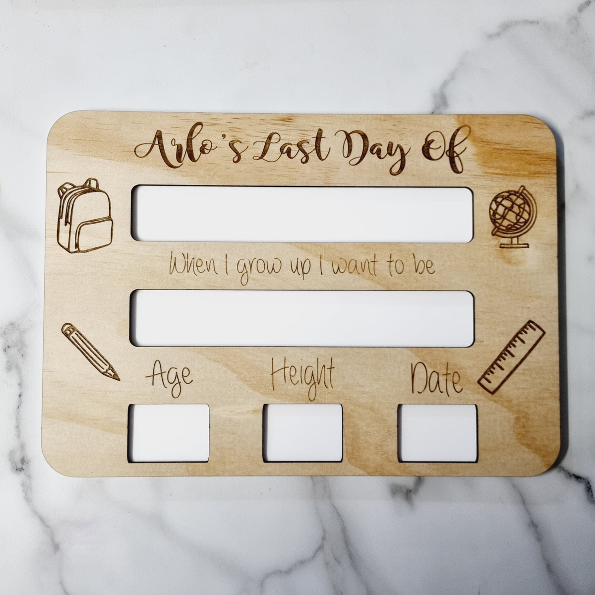 First and Last Day of School Board 2650designs