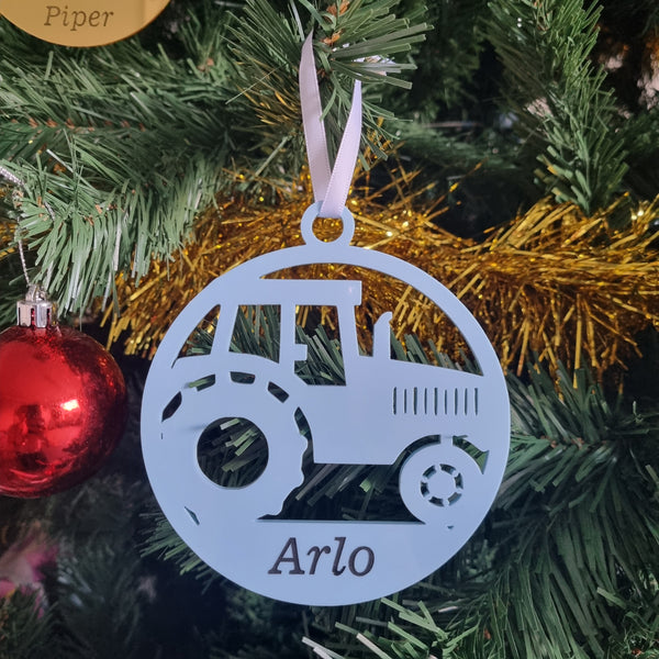 Tractor Christmas Tree Decoration