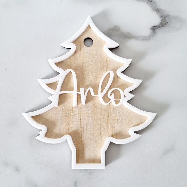Christmas Tree Custom Name Ornament