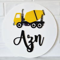 Personalised Cement Truck  Sign